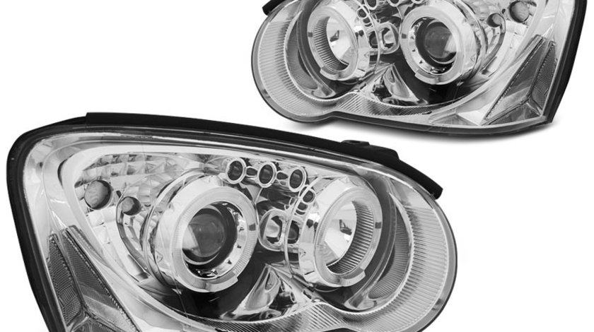 Faruri Subaru Impreza 2 GD 2003-2005 Angel eyes Cromat