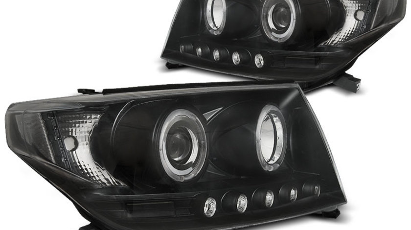 Faruri TOYOTA LAND CRUISER FJ200 07-12 ANGEL EYES NEGRU