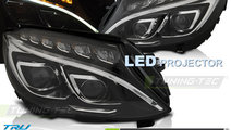 Faruri TRUE DRL BLACK compatibila MERCEDES W205 14...