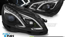 Faruri TRUE DRL BLACK compatibila MERCEDES W212 13...