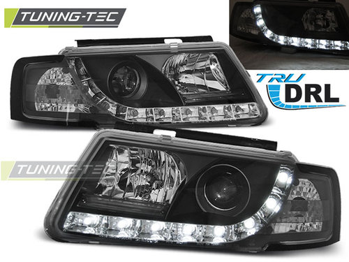 Faruri TRUE DRL BLACK compatibila VW PASSAT B5 3B 11.96-08.00