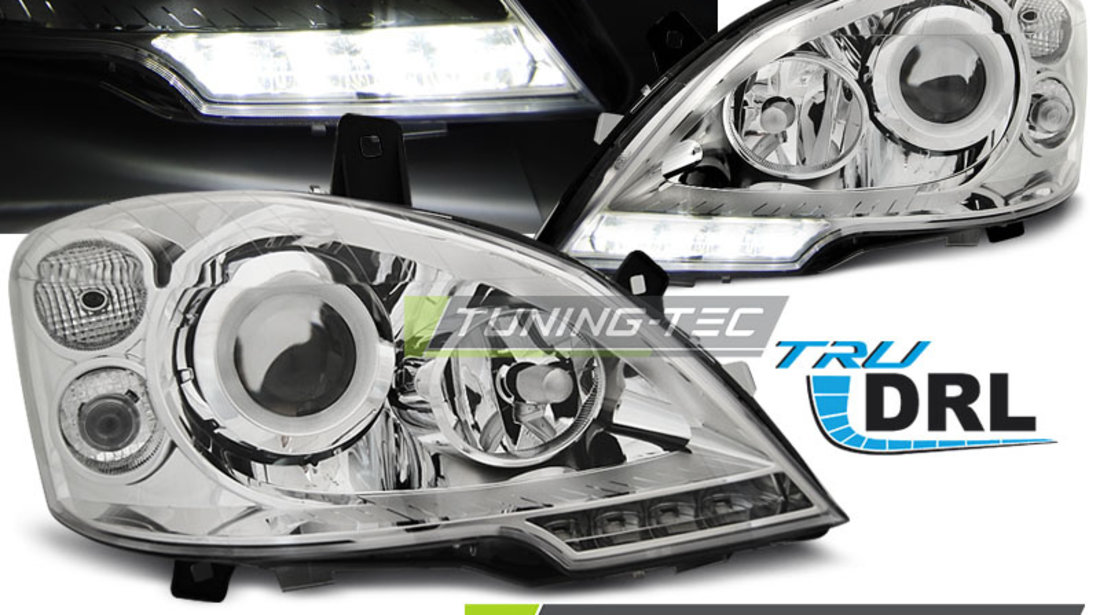 Faruri TRUE DRL Crom look compatibila MERCEDES VITO W639 10.10-5.14