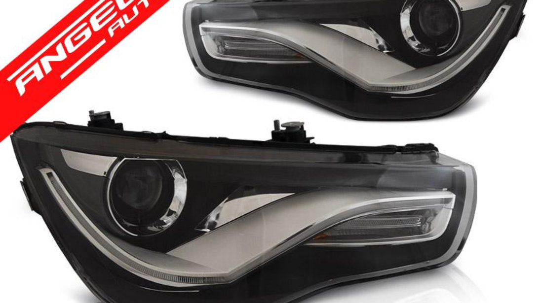 Faruri TRUE DRL Negru potrivite pentru AUDI A1 04.10-12.14