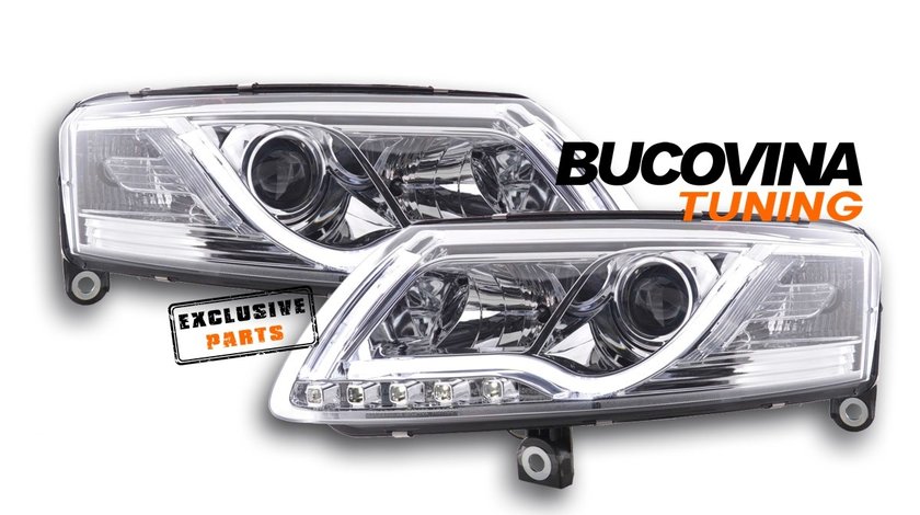 FARURI TUB NEON AUDI A6 4F 04-07 FUNDAL CROM