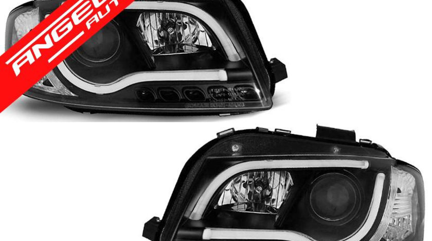 Faruri TUBE LIGHT AUDI A3 8P 2003-2008 Black Design