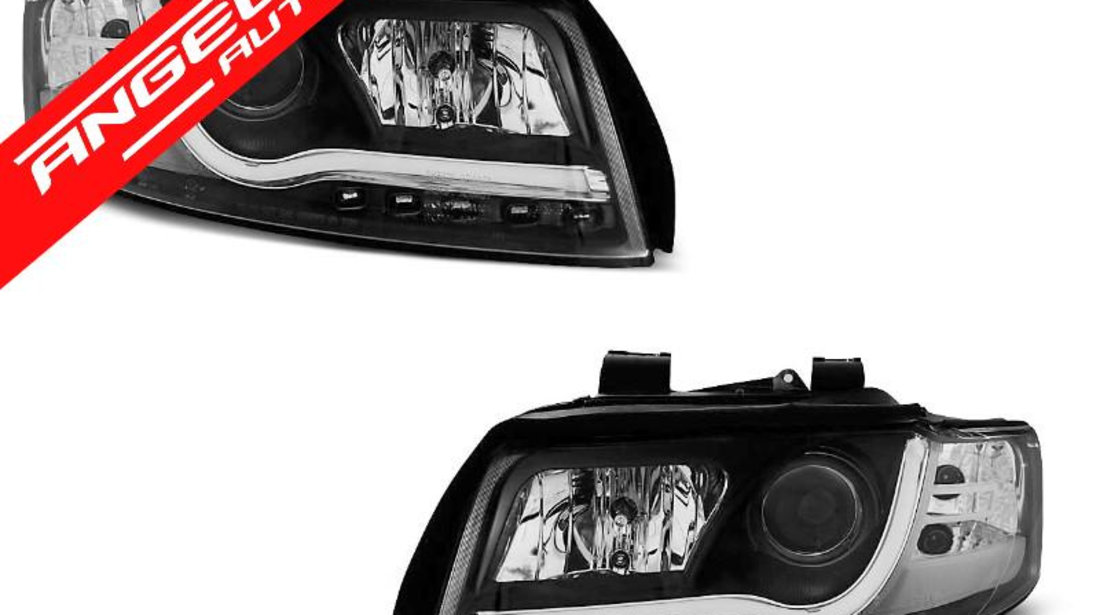 Faruri TUBE LIGHT AUDI A4 2000-2004 Black Design