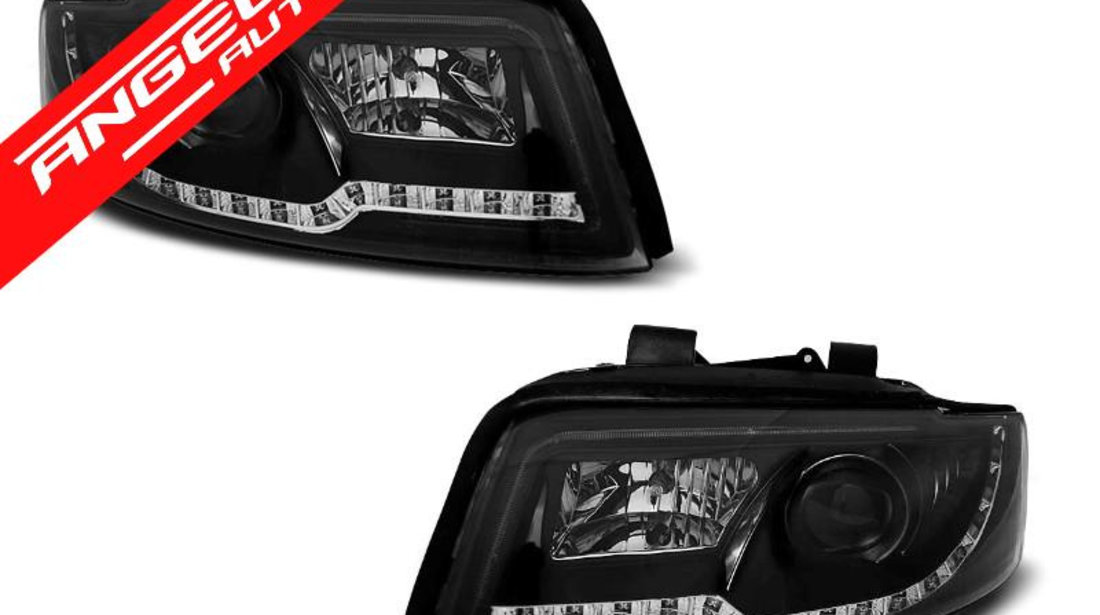 Faruri TUBE LIGHT AUDI A4 2000-2004 Black Design