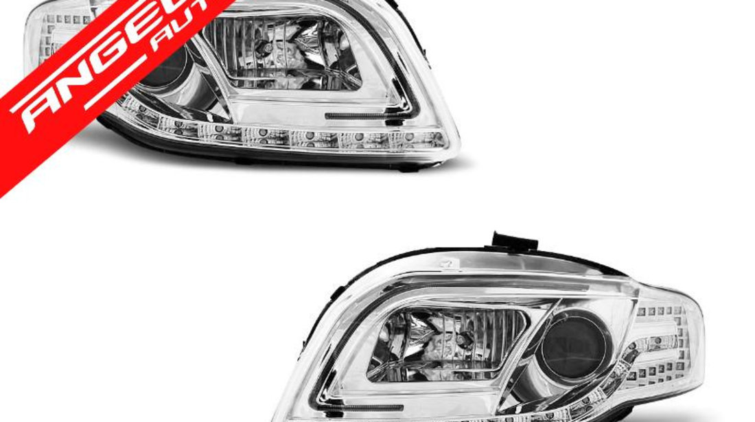 Faruri TUBE LIGHT AUDI A4 B7 2004-2008 Crom Semnal LED