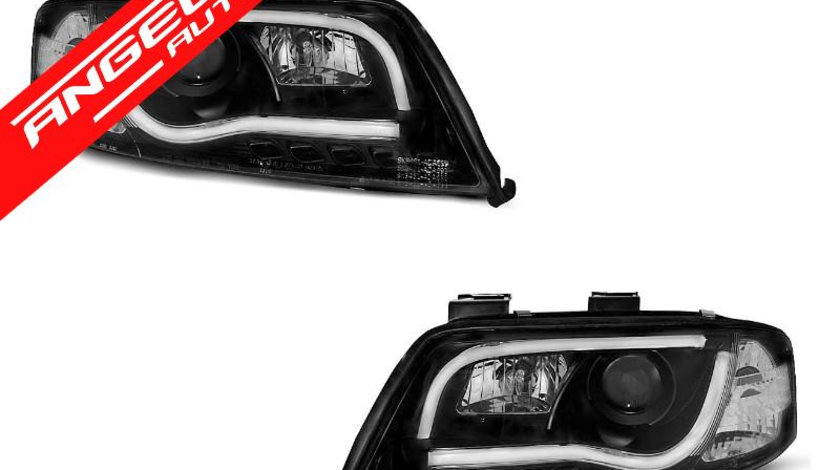 Faruri Tube Light Audi A6 2001-2004 Negru LED