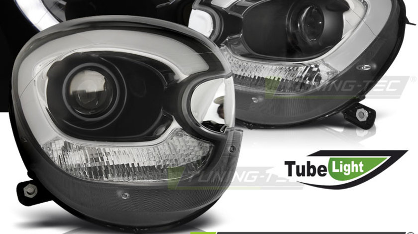 Faruri TUBE LIGHT BLACK compatibila BMW MINI (COOPER) R60 R61 COUNTRYMAN 10-14