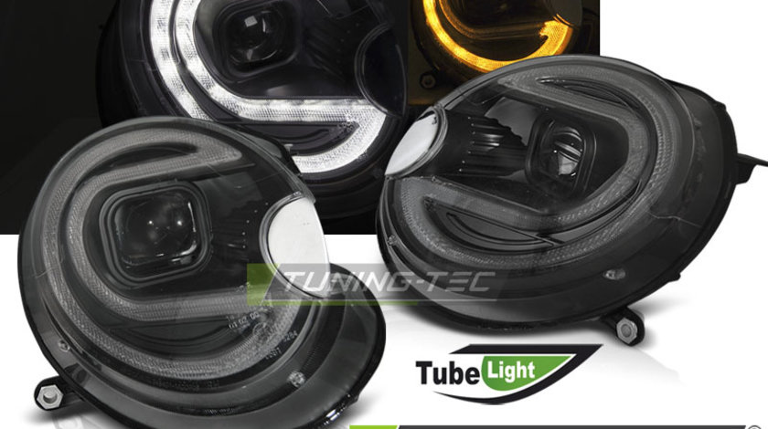 Faruri TUBE LIGHT BLACK LED compatibila BMW MINI (COOPER) 06-14