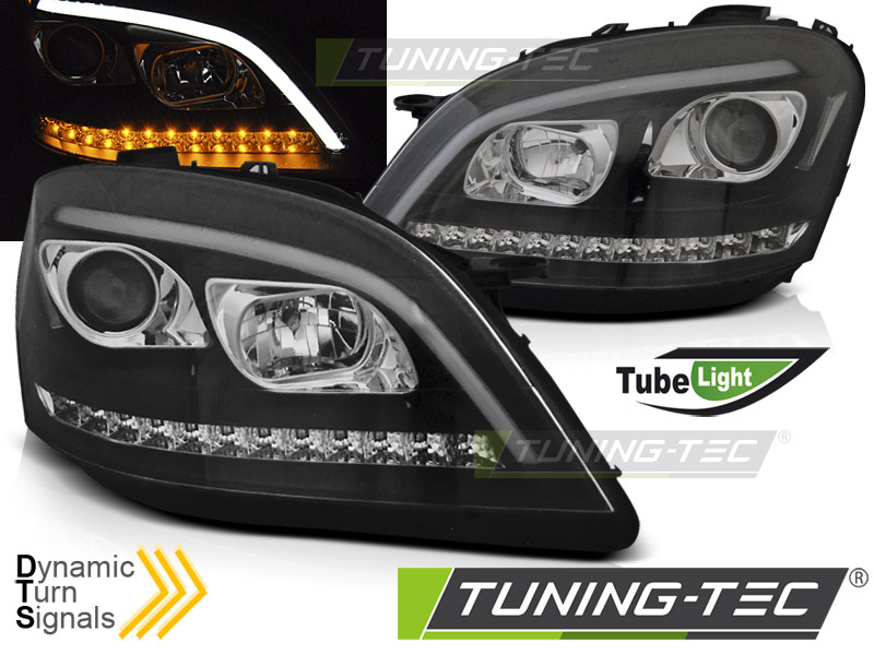 Faruri TUBE LIGHT BLACK SEQ compatibila MERCEDES W164 ML M-KLASA 05-07