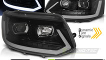 Faruri TUBE LIGHT BLACK SEQ compatibila VW T5 2010...