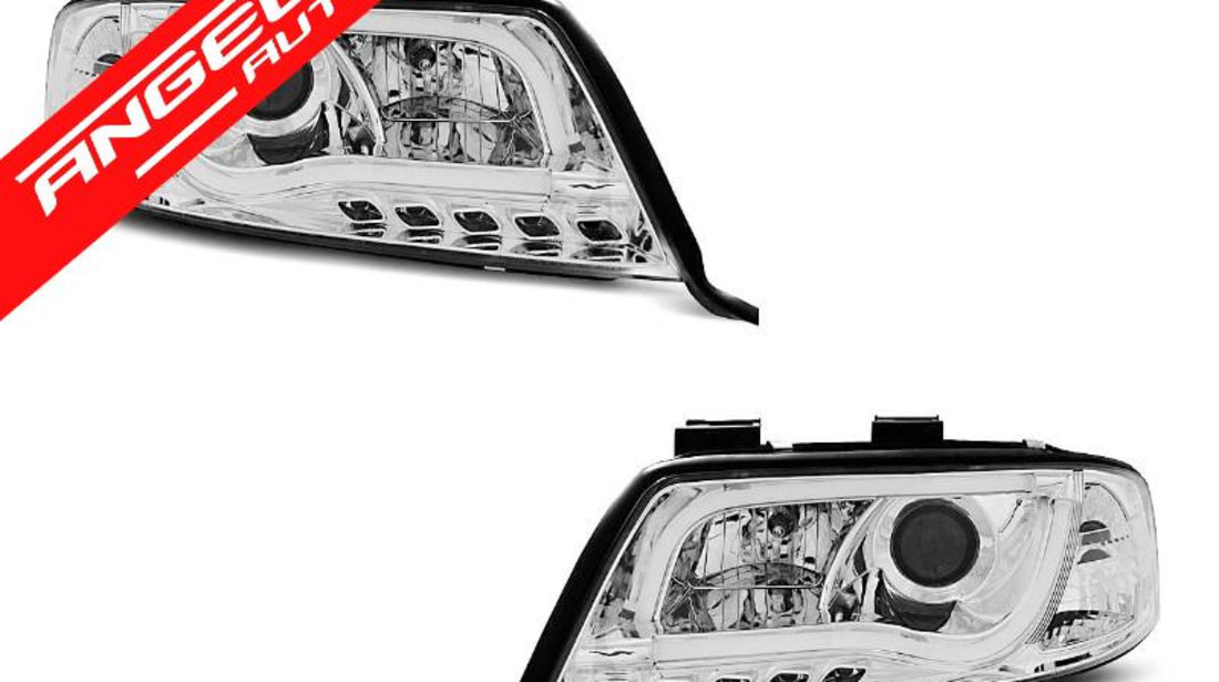 Faruri TUBE LIGHT CHROME potrivite pentru AUDI A6 06.01-05.04