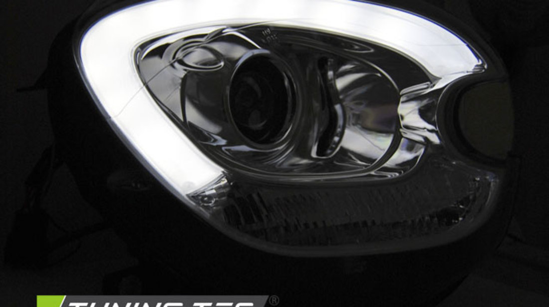 Faruri TUBE LIGHT Crom look compatibila BMW MINI (COOPER) R60 R61 COUNTRYMAN 10-14