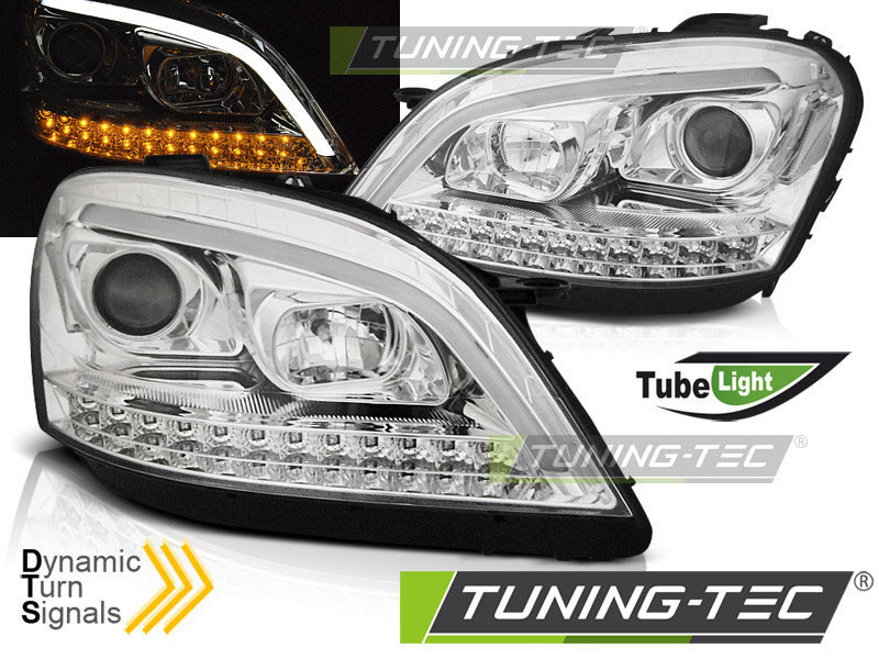 Faruri TUBE LIGHT Crom look SEQ compatibila MERCEDES W164 ML M-KLASA 05-07