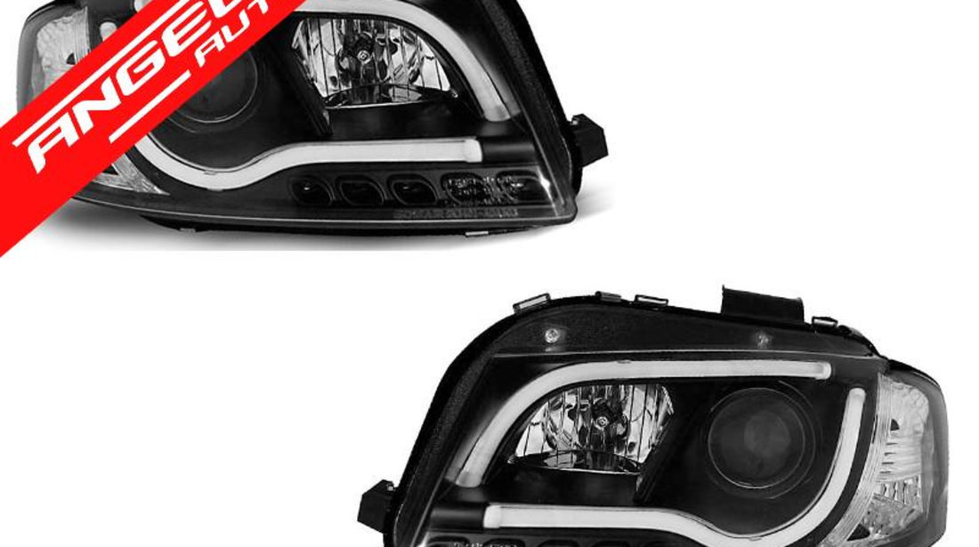 Faruri TUBE LIGHT DRL AUDI A3 8P 2003-2008 Black