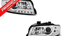 Faruri Tube Light DRL Audi A4 2000-2004 Crom LED