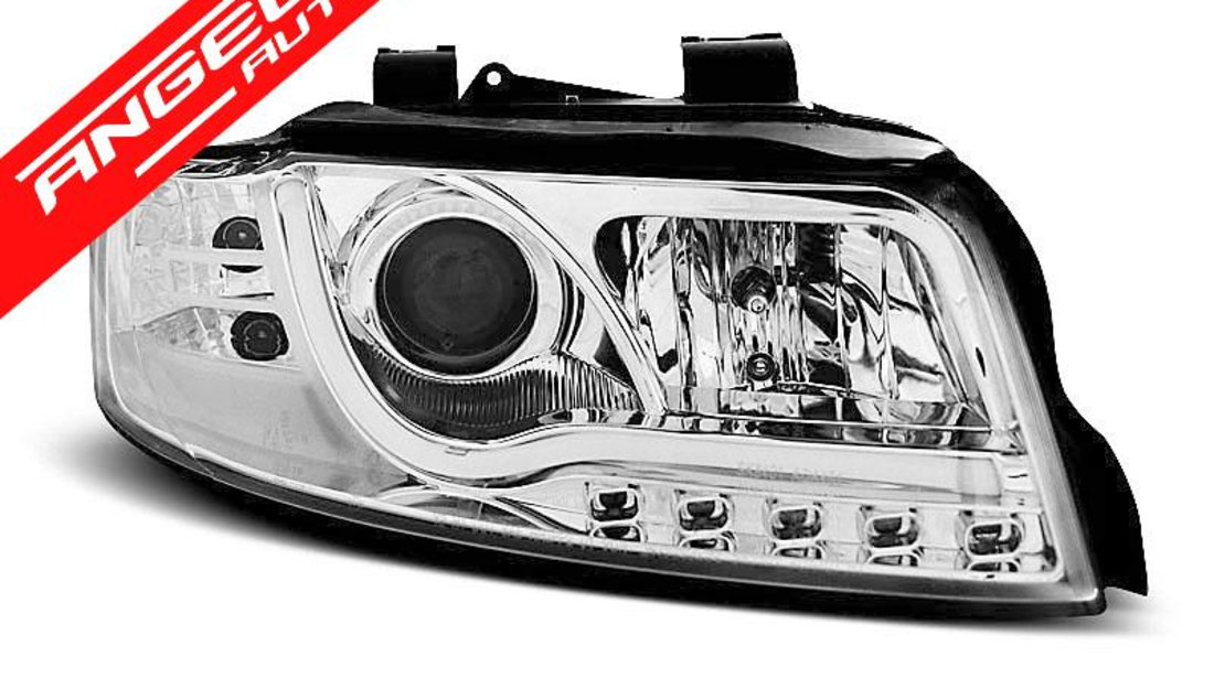 Faruri Tube Light DRL Audi A4 2000-2004 Crom LED