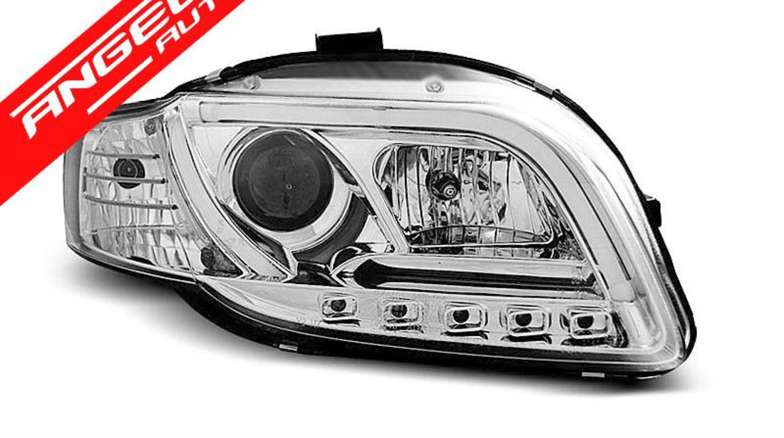 Faruri TUBE LIGHT DRL AUDI A4 B7 2004-2008 Chrome