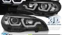 Faruri TUBE LIGHT DRL BLACK compatibila BMW X5 E70...