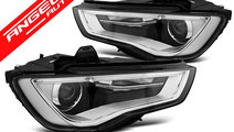 Faruri TUBE LIGHT DRL Negru potrivite pentru AUDI ...