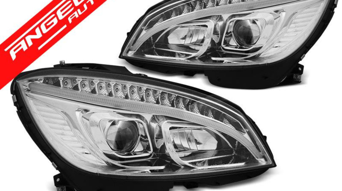 Faruri TUBE LIGHT MERCEDES C Class W204 2007-2010 Crom