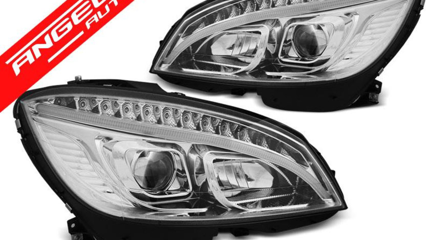 Faruri TUBE LIGHT MERCEDES C Class W204 2007-2010 Crom