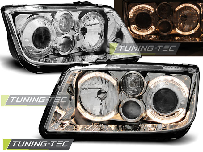 Faruri tuning VW Bora Angel eyes Cromat