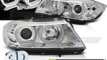 Faruri U-LED LIGHT 3D Crom look compatibila BMW E9...