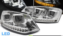 Faruri U-LED LIGHT Crom look compatibila VW POLO 6...