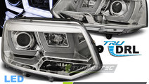 Faruri U-LED LIGHT Crom look compatibila VW T5 201...