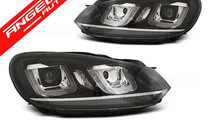 Faruri U-LED VW GOLF 6 2008-2012 Black Design