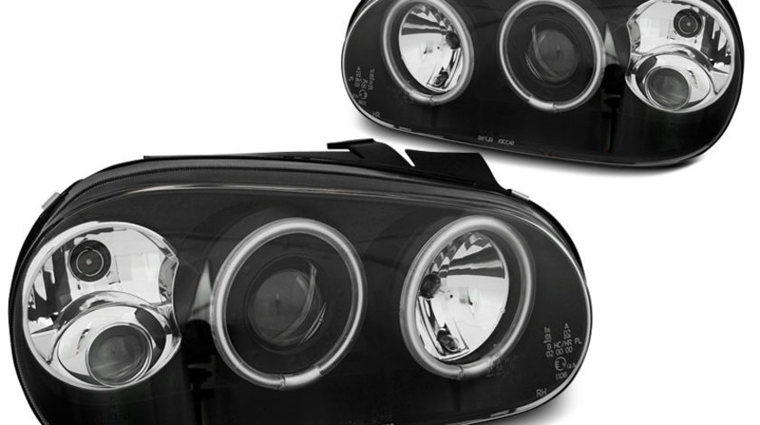 Faruri VW GOLF 4 1997-2003 Angel eyes CCFL Negru