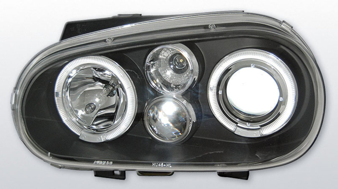 Faruri VW Golf 4 1997-2003 Angel eyes Negru