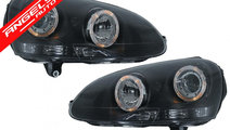 Faruri VW Golf 5 V (2003-2007) Angel Eyes Negru