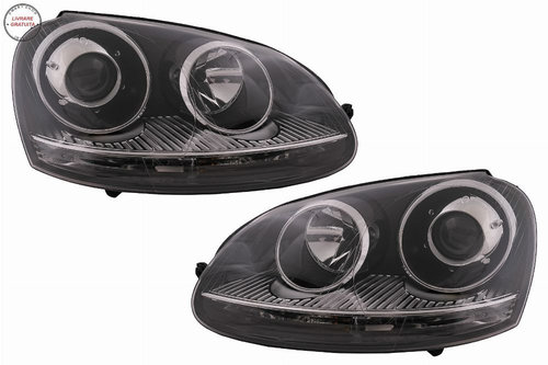 Faruri VW Golf 5 V Mk5 (2003-2007) Jetta (2005-2010) GTI R32 Design Chrome RHD- livrare gratuita
