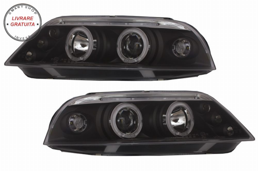 Faruri VW Passat 3BG (2000-2005) 2 Halo Rims negru- livrare gratuita