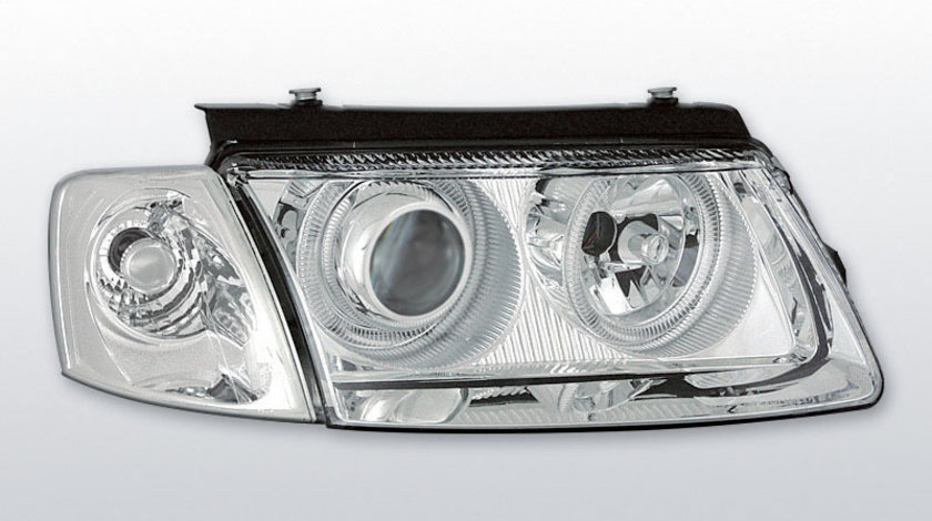 Faruri VW Passat B5 3B 1996-2000 Angel eyes Cromat