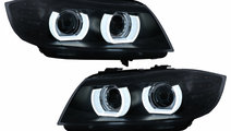 Faruri Xenon 3D Angel Eyes LED DRL compatibil cu B...