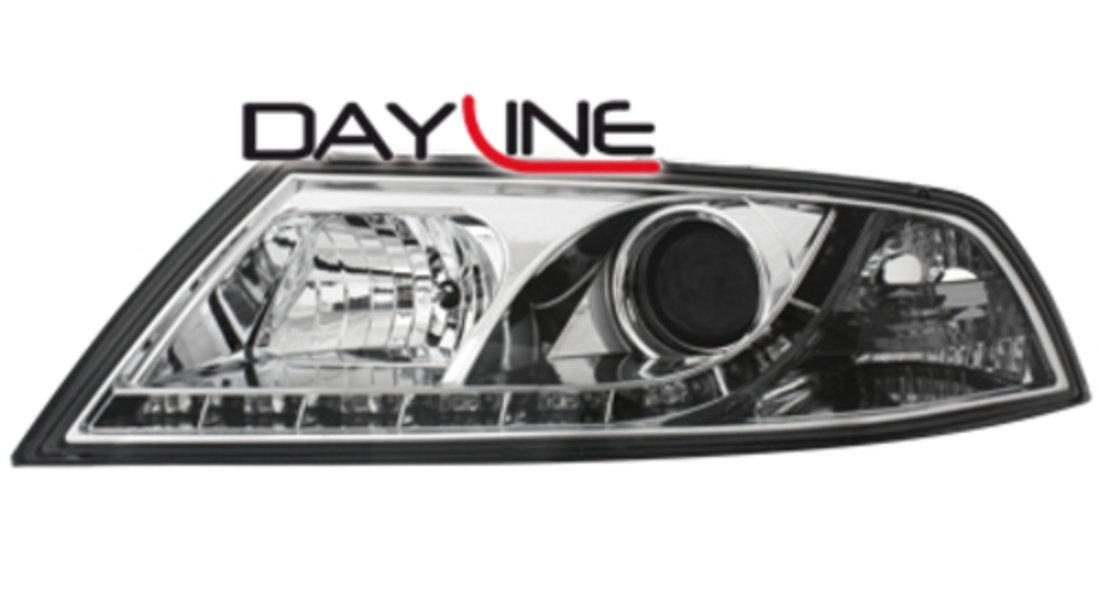 Faruri Xenon DAYLINE Skoda Octavia 2 04-09 crom