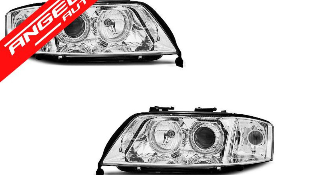 Faruri XENON Faruri ANGEL EYES CHROME potrivite pentru AUDI A6 06.01-05.04