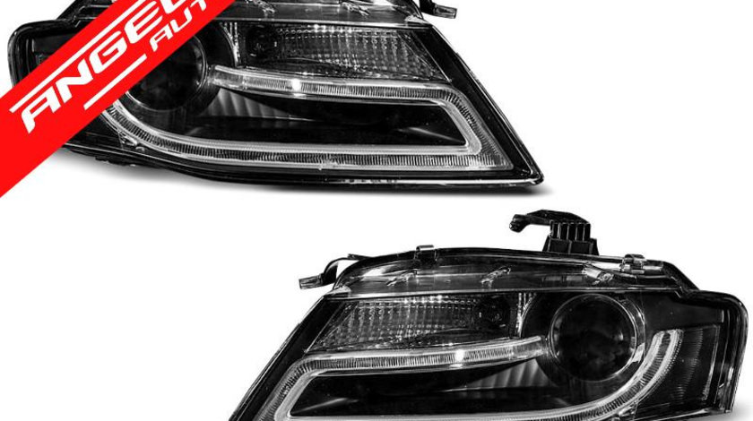 Faruri XENON Faruri TRUE DRL Negru potrivite pentru AUDI A4 B8 04.08-11