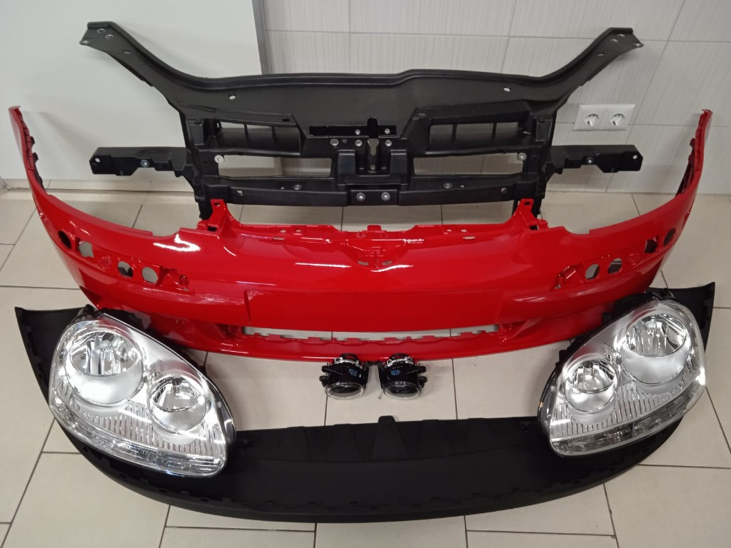 Fata Completa VW Golf 5 V 2004 2005 2006 2007 2008 LY3D Rosu Bara + Far + Proiectoare + Spoiler + Trager