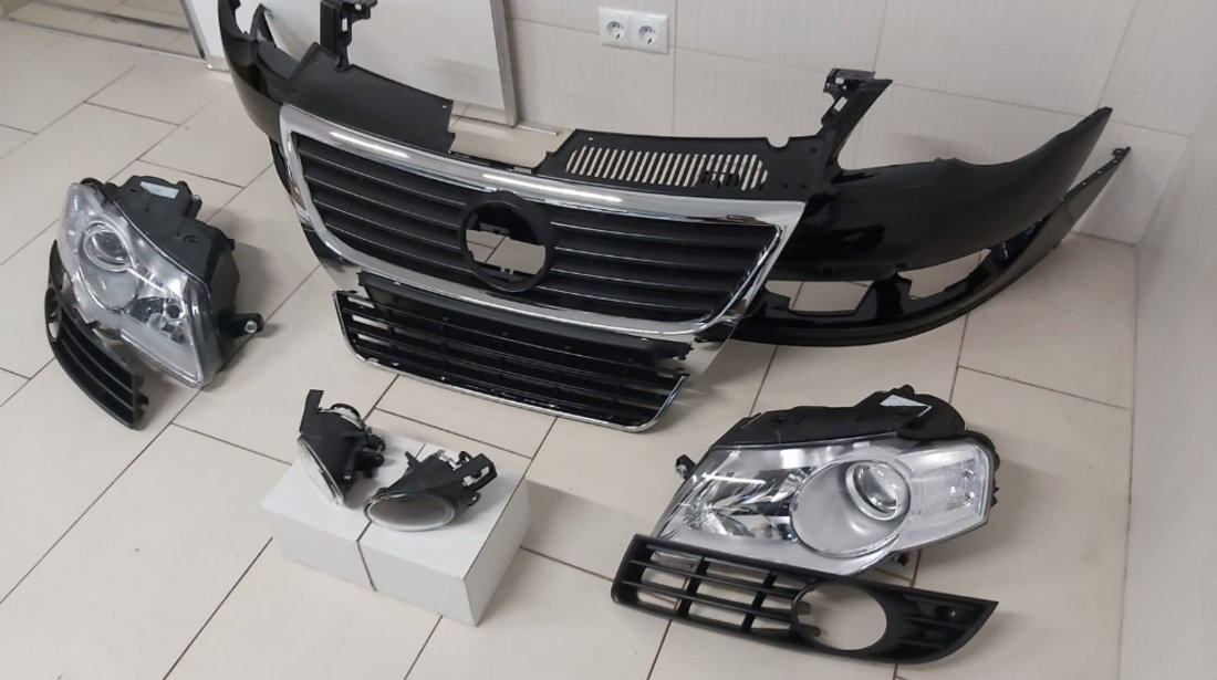 Fata Completa VW Passat B6 2005-2011 L041 Bara + Grila Radiator + Grila Sub Numar + Faruri + Grile + Proiector