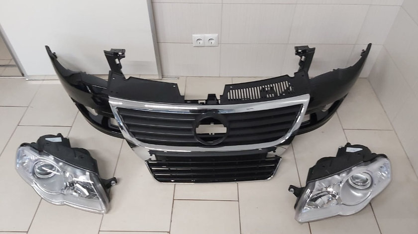 Fata Completa VW Passat B6 2005-2011 L041 Bara + Grila Radiator + Grila Sub Numar + Faruri