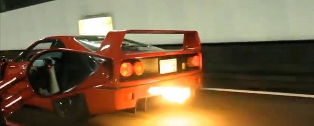 Ferrari F40 in tunel: cea mai frumoasa muzica incendiara din univers!
