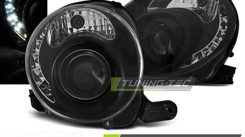 FIAT 500 07-15 BLACK LED