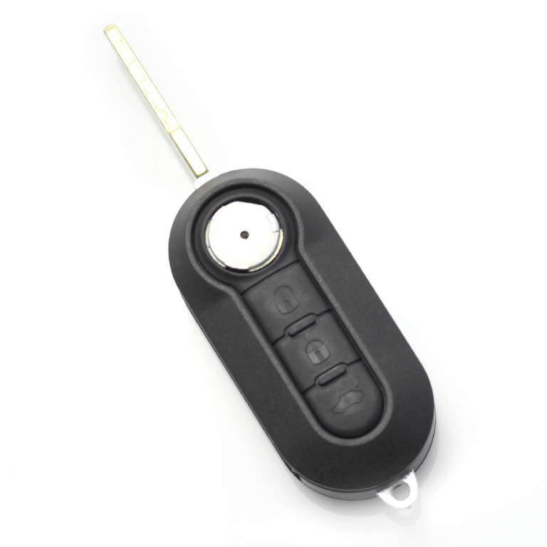 Fiat - Carcasa cheie tip briceag, 3 butoane, negru CC129