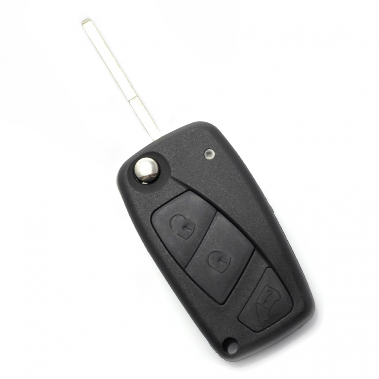 Fiat - Carcasa cheie tip briceag, 3 butoane, negru CC121
